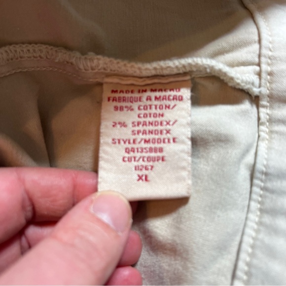 Vintage Y2K Khaki Guess Jacket Women's XL Cotton Blend Arm Pocket Retro - Picture 7 of 11